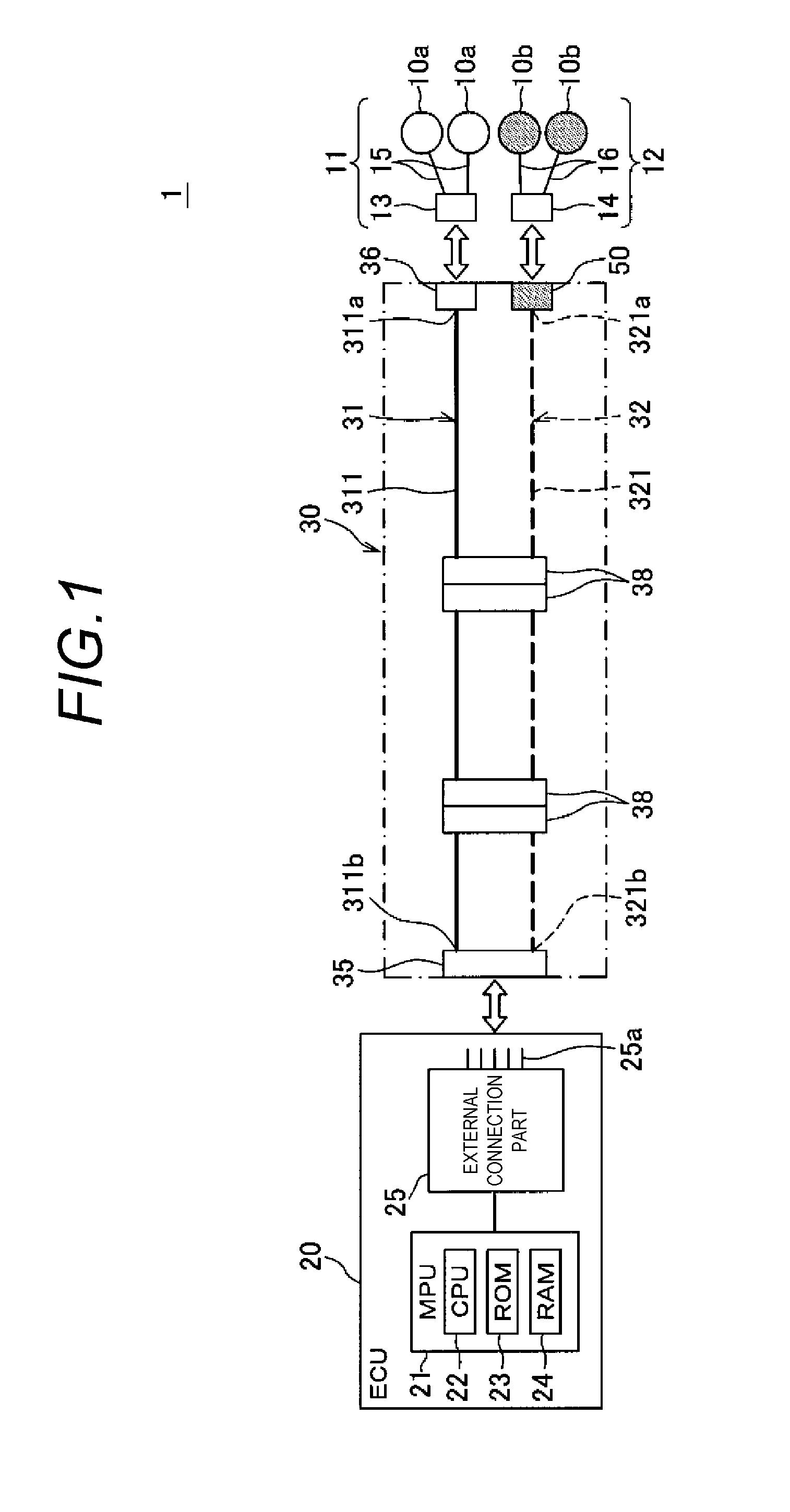 Wire harness and electronic device control system