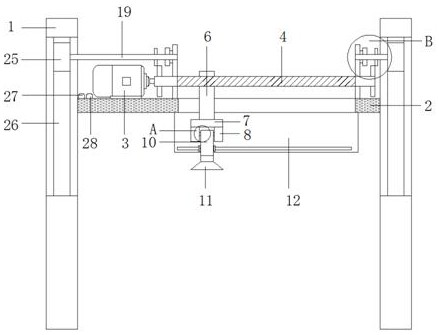 Auxiliary spraying device for stage