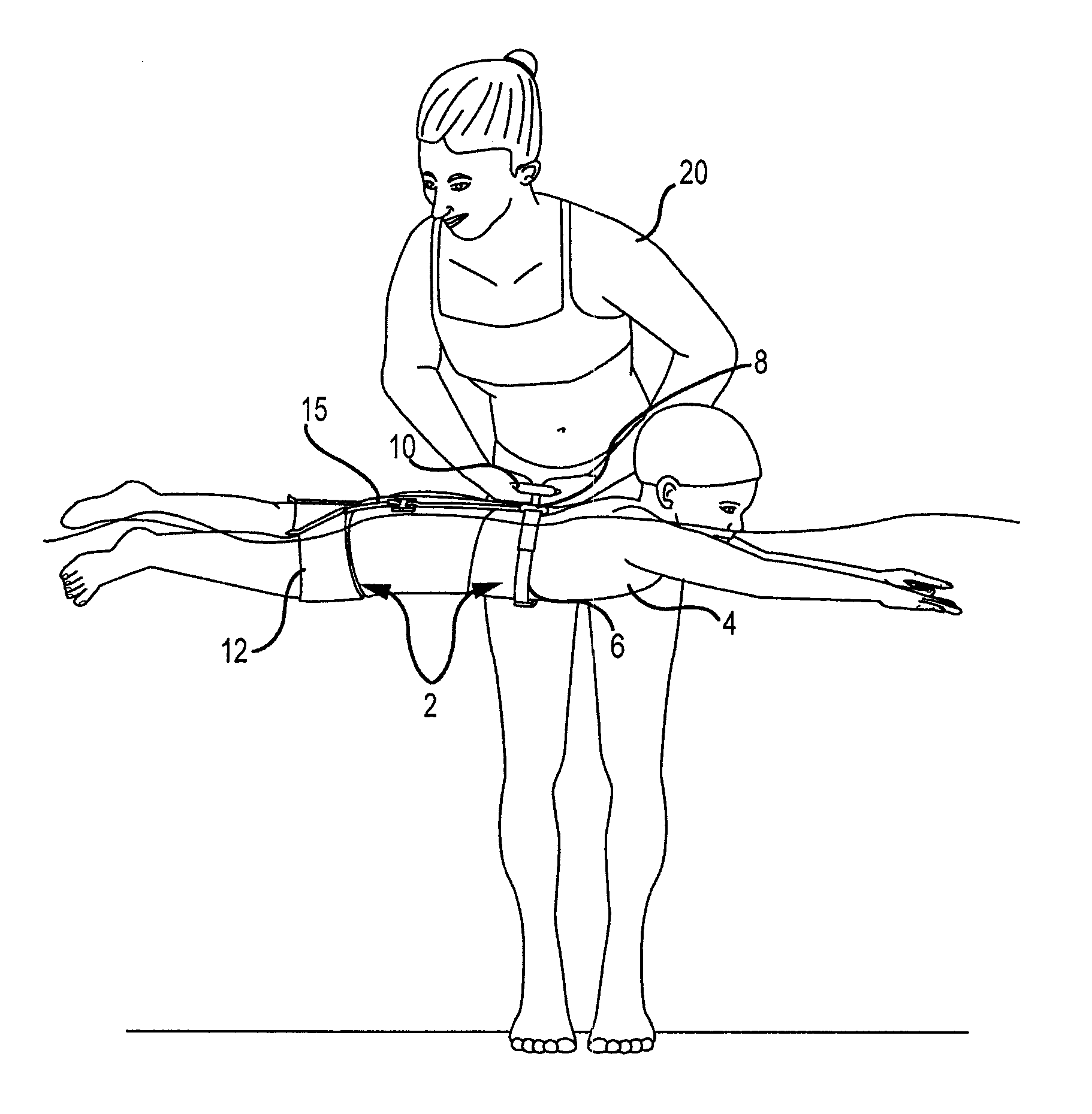 Swim training harness