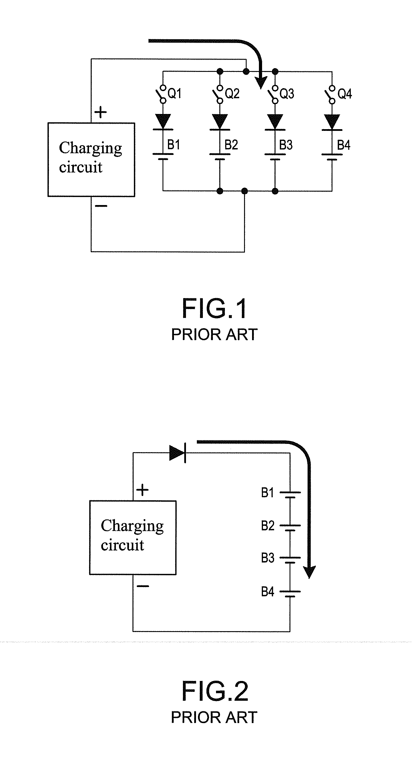 Series battery charger with the function of separate detection