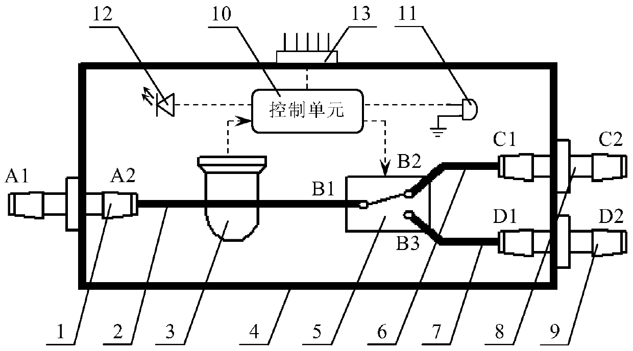 Device and system for detecting liquid and foam in gas transmission pipeline