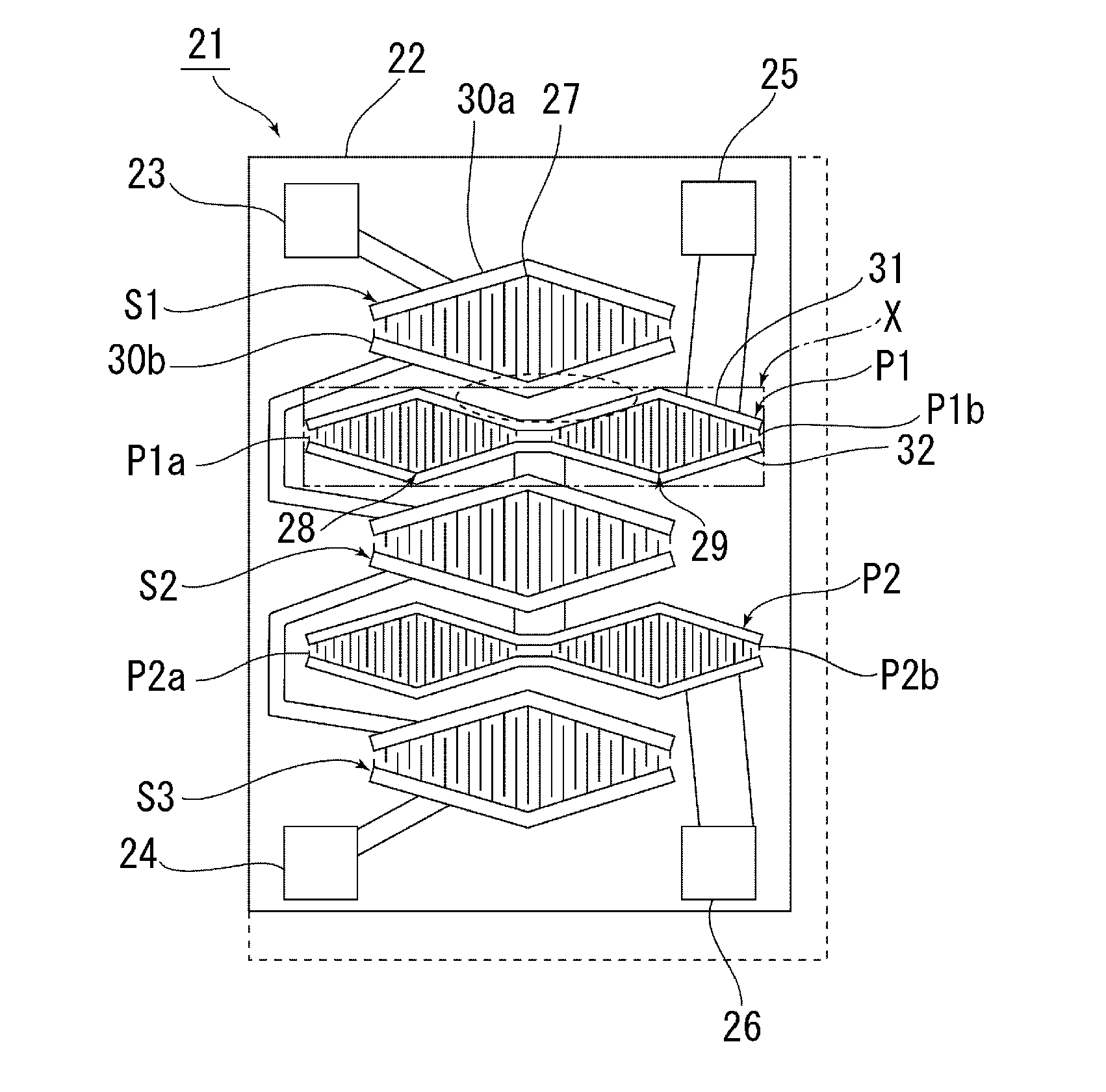 Ladder filter and duplexer