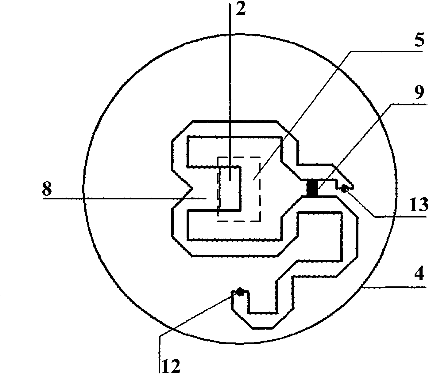 Wide band network feed medium load circular polarization four-arm spiral antenna