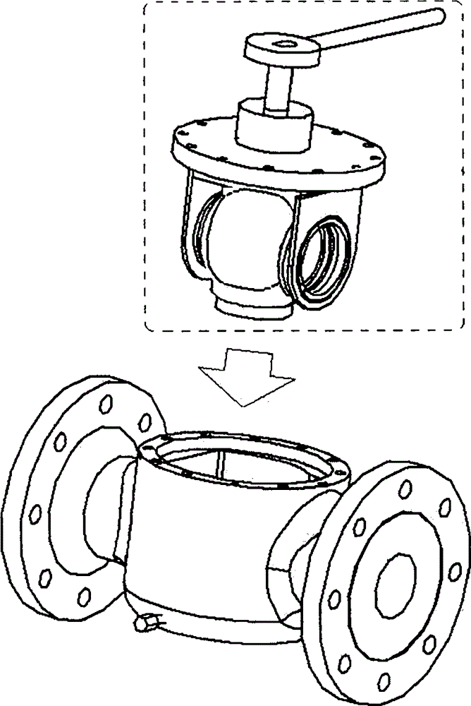 Forced seal valve capable of conducting eccentric double-spherical-angle stroke operation