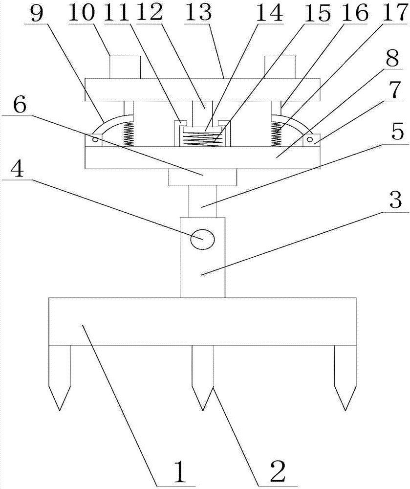 Shock adsorption type support device used for outdoor work of measurement device