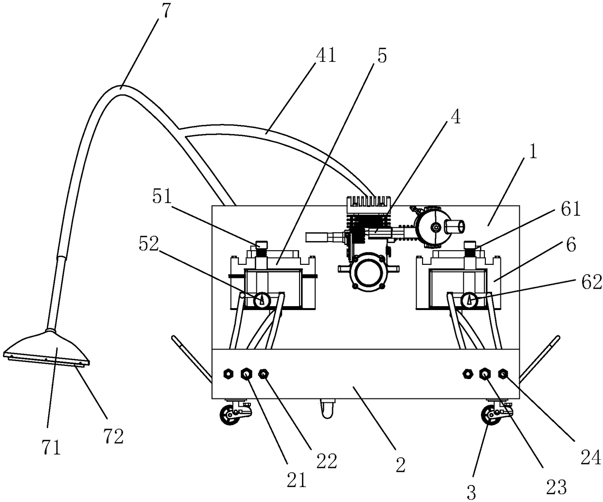 Quick-setting rubber spraying machine