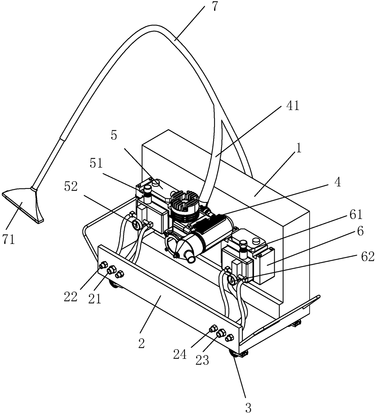 Quick-setting rubber spraying machine