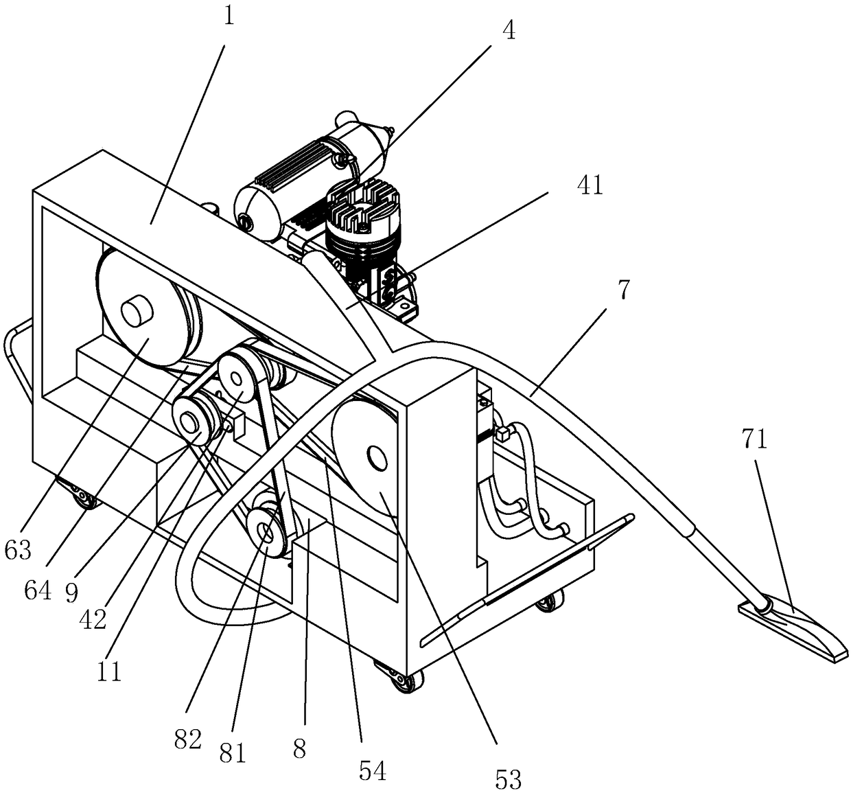 Quick-setting rubber spraying machine