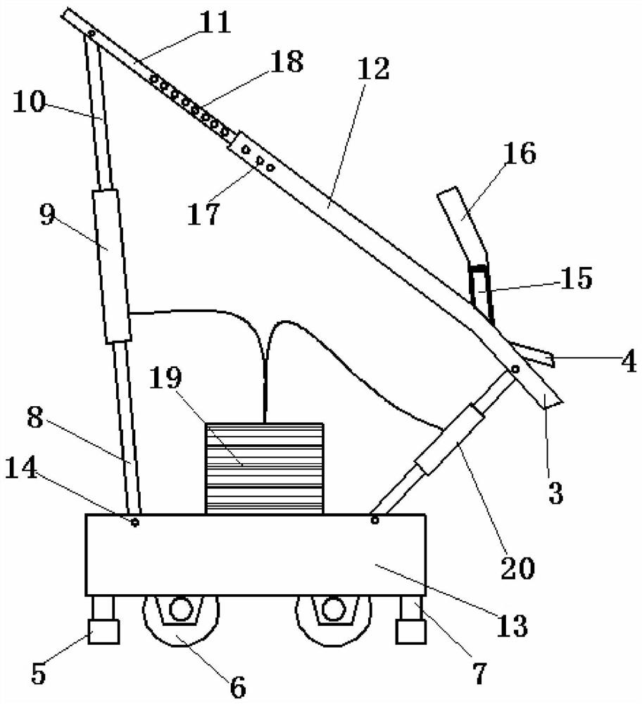 An auxiliary device for removing bent rods