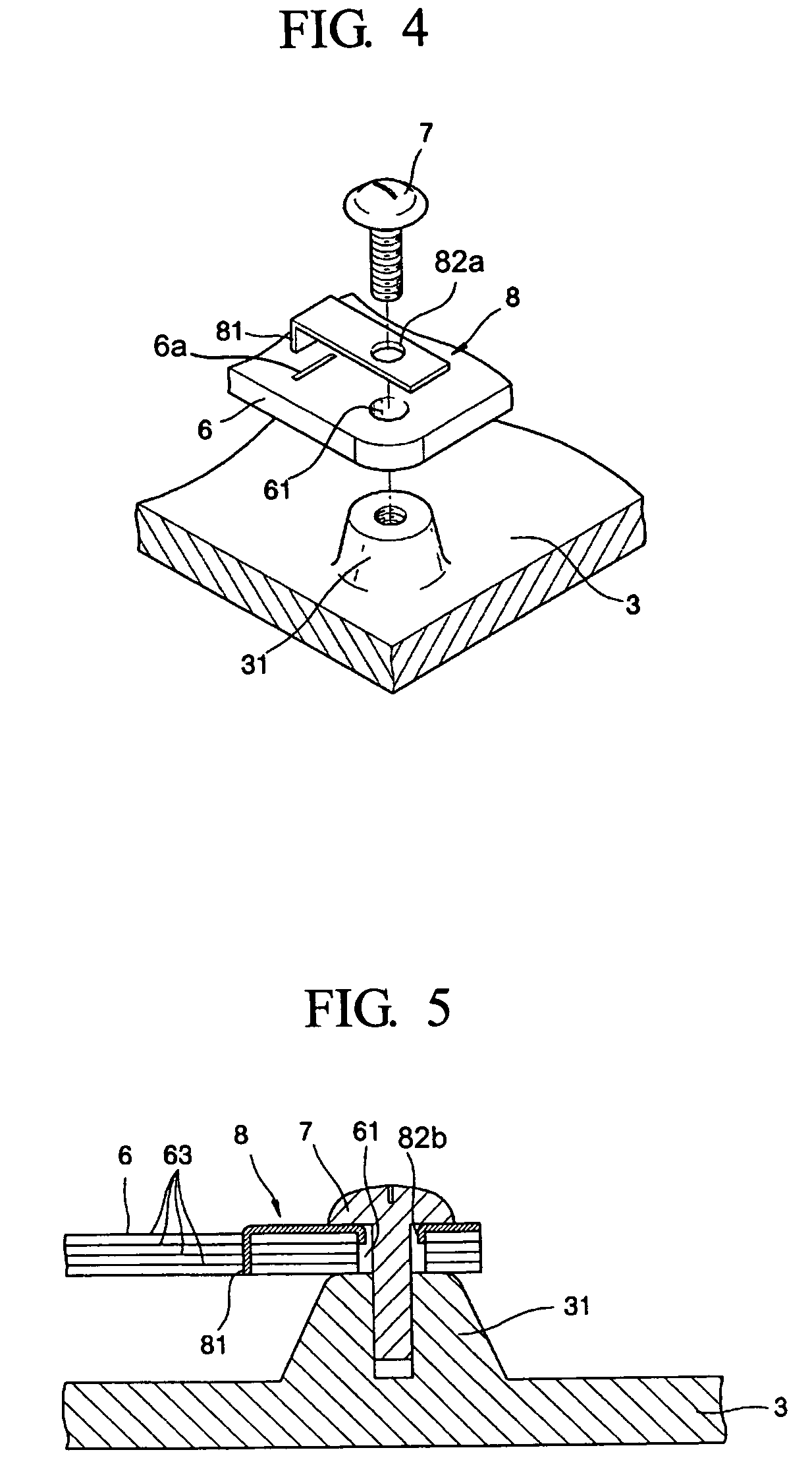 Structures for coupling and grounding a circuit board in a plasma display device