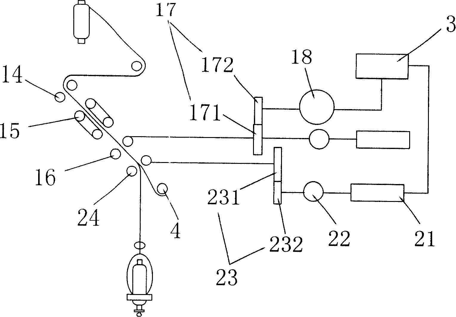 Fourth roller speed automatic regulating device