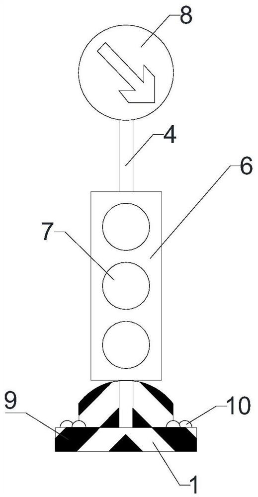 On-road safety traffic island based on danger grade division