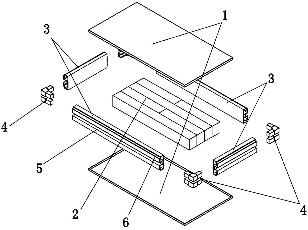 Glue-leak-free sandwich panel with grooved frame