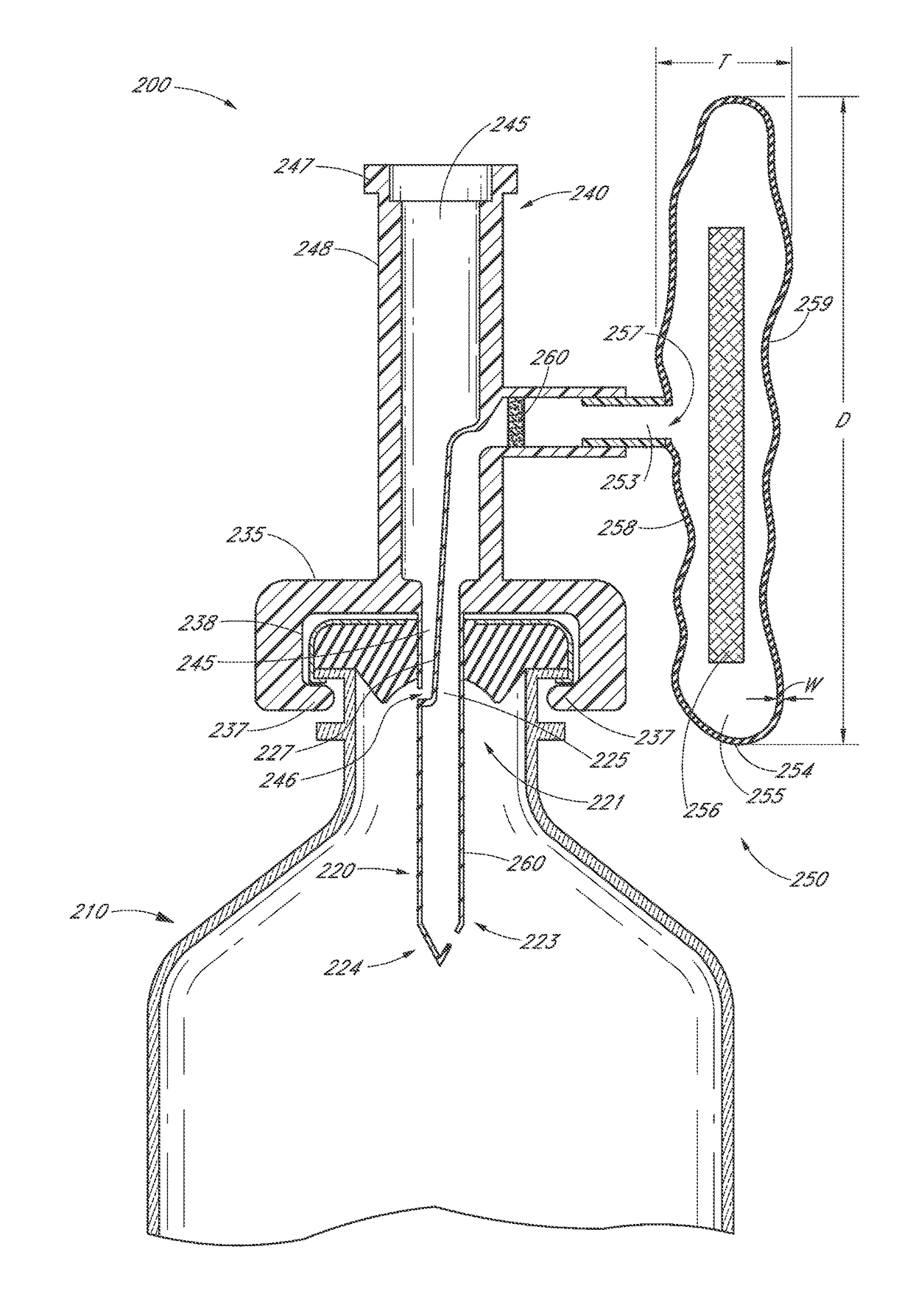 Pressure-regulating devices for transferring medicinal fluid