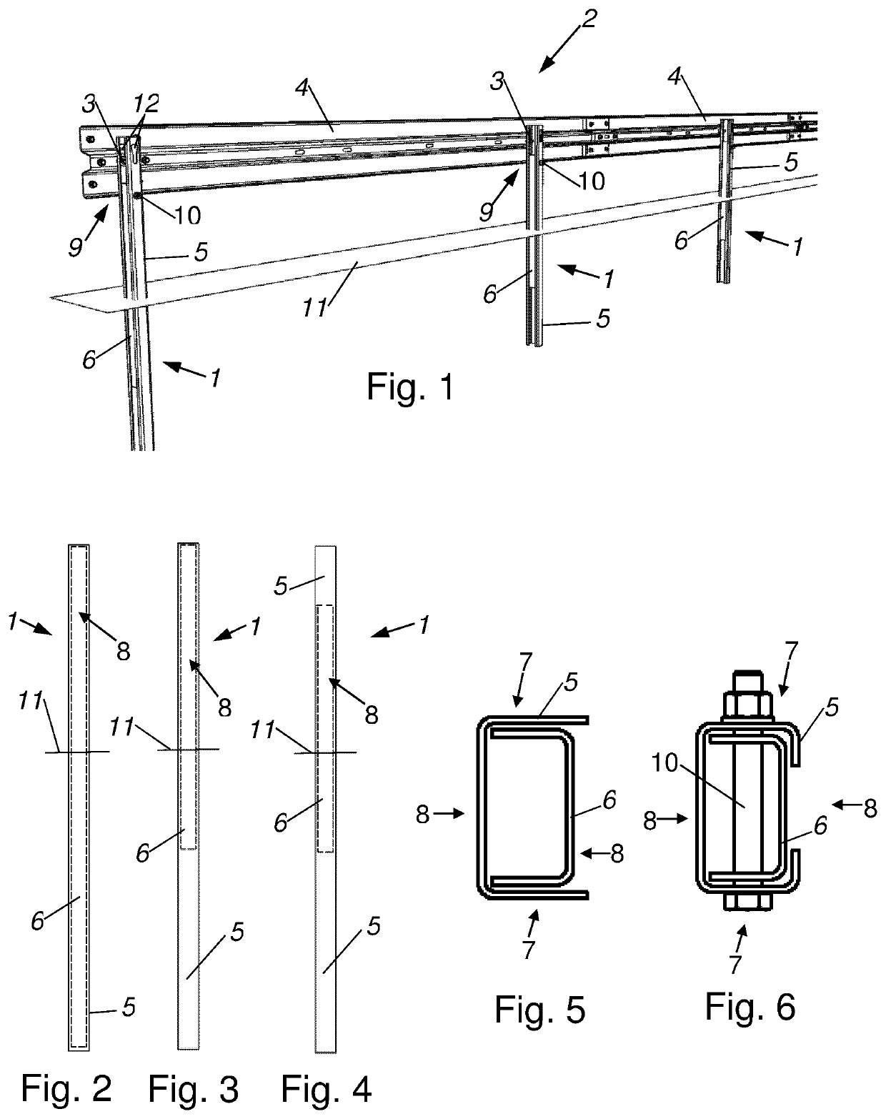 Vertical member for a vehicle restraint system