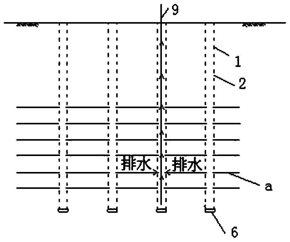 Treatment method for soft soil foundation with high water content