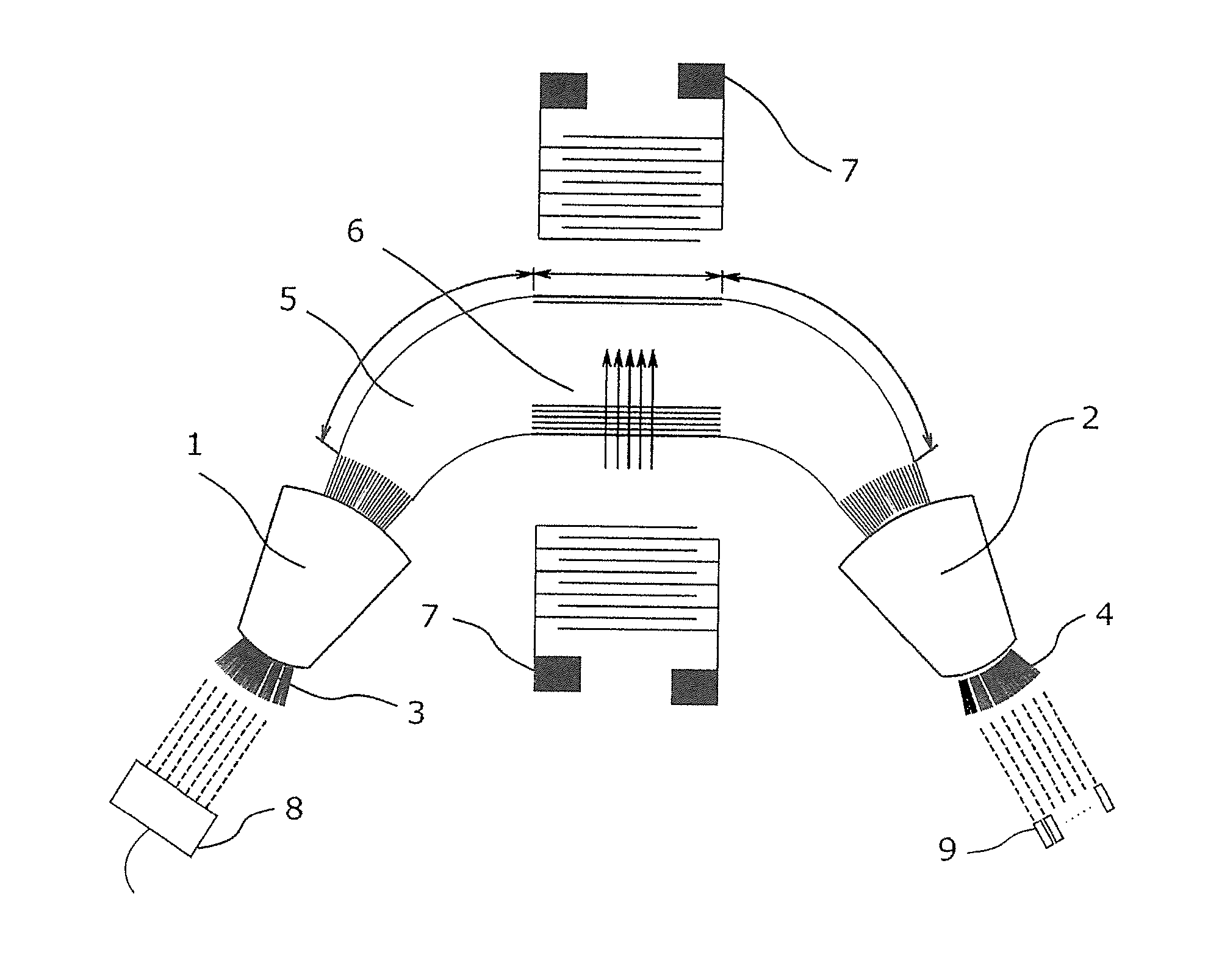 Tuneable AWG device for multiplexing and demultiplexing signals and method for tuning said device