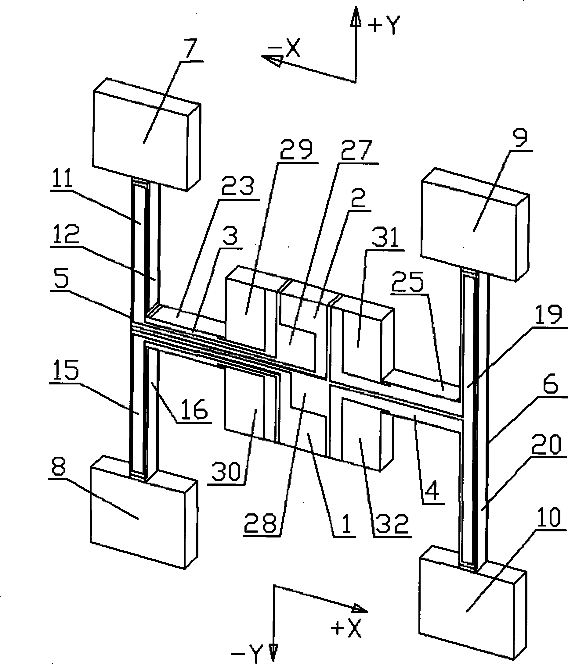 Rock quartz micro mechanical gyroscope based on shear stress detection and method for making same