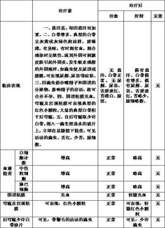 Preparation method of Chinese medicine irrigation solution for treating sweating type trichomonas vaginitis