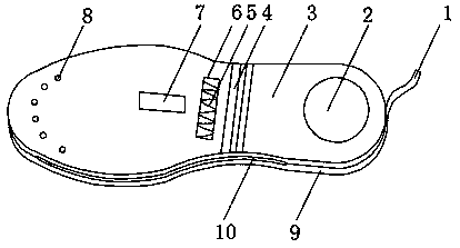 Insole with deodorization function and capable of preventing flat feet