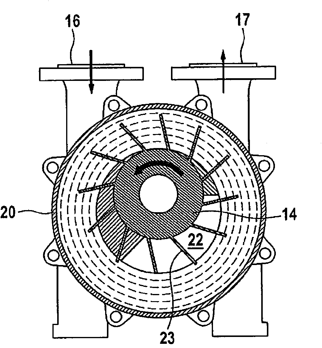 Liquid-ring vacuum pump, and impeller for a liquid-ring vacuum pump