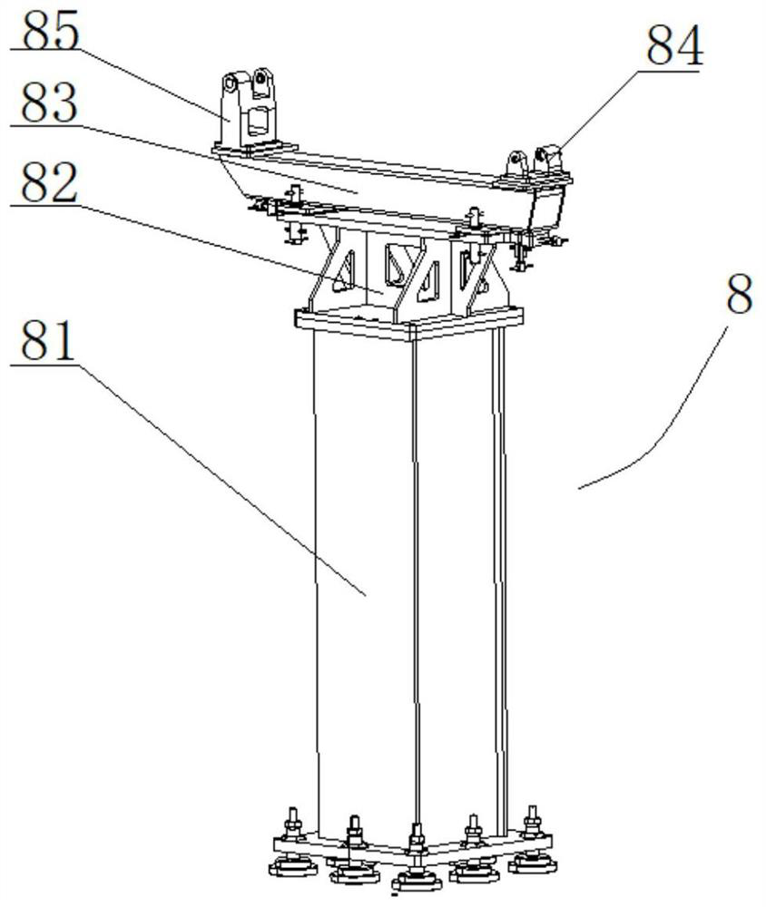 Aircraft central wing positioning and clamping device and method