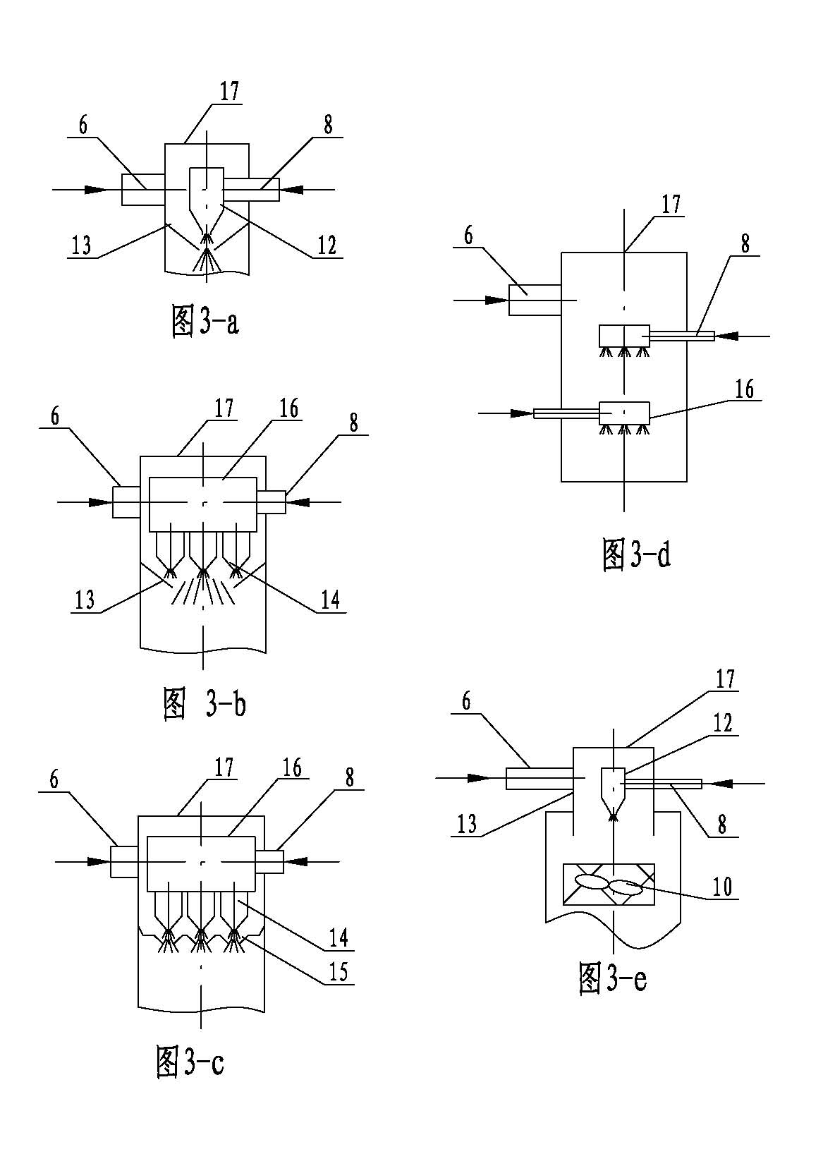 Multi-fluid jet quench radial flow reactor