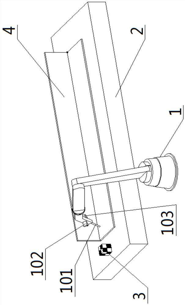 A robot welding device and a method for obtaining welding seam trajectory