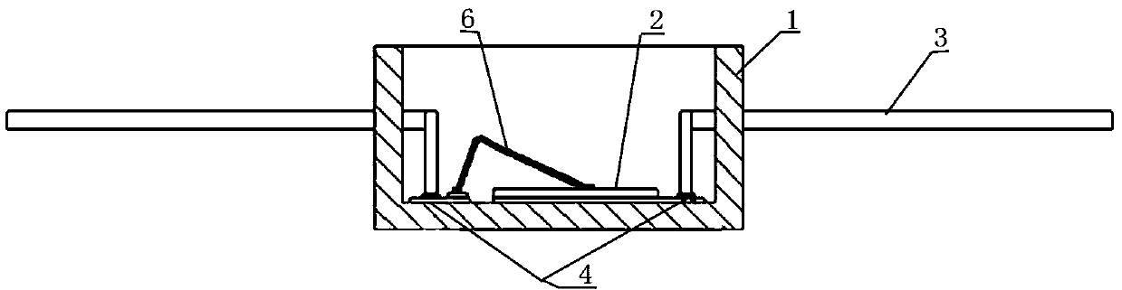 Packaging structure and packaging technology of high-voltage and high-power silicon carbide diodes