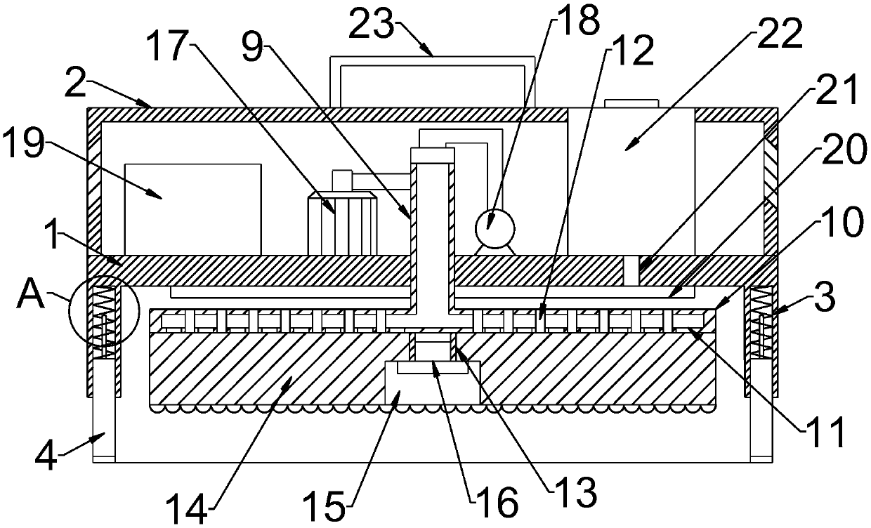 Split type controlled intelligent vehicle washing device