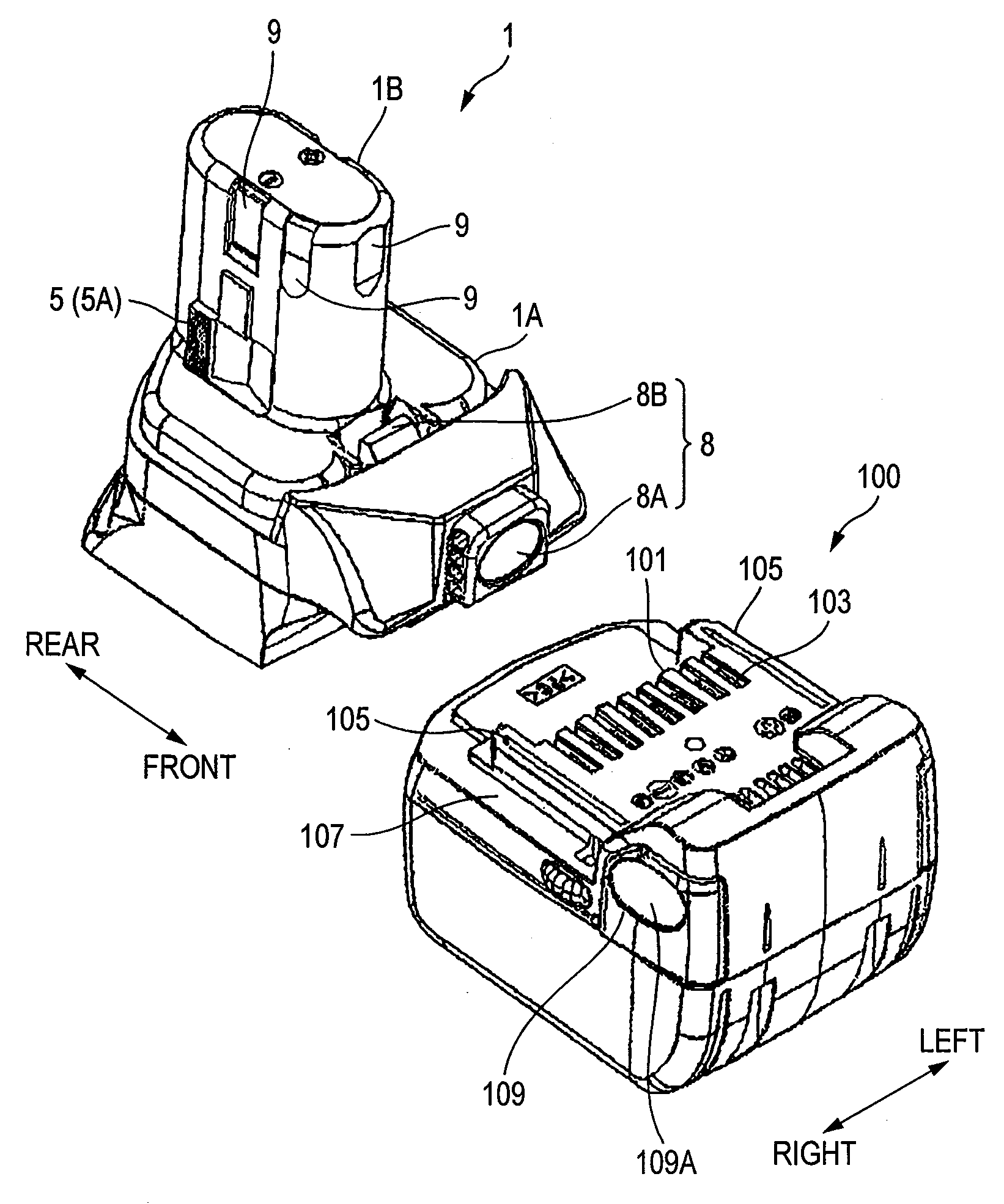 Adaptor, assembly of battery pack and adaptor, and electric tool with the same
