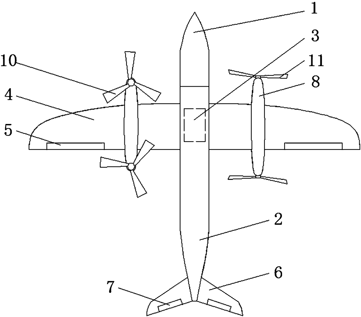 Tilting type vertical taking-off and landing unmanned aerial vehicle