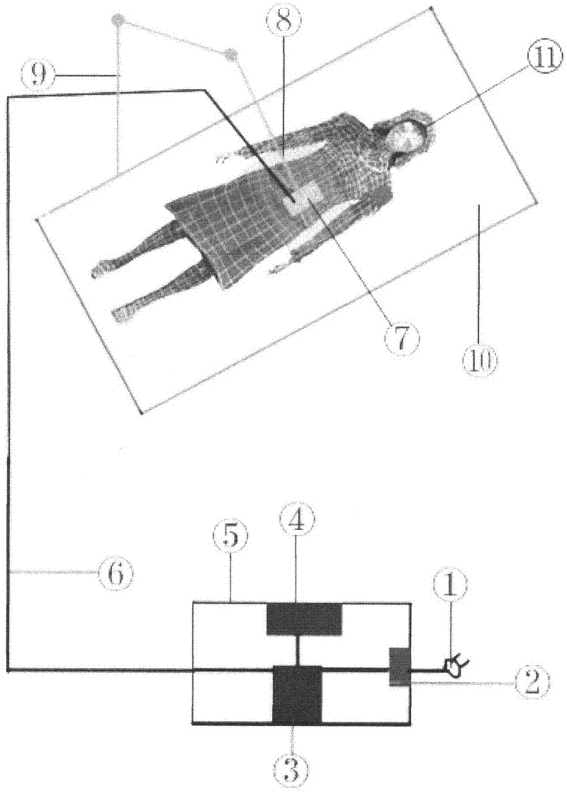 Method and device for treating enterogastritis with ultrasonic wave