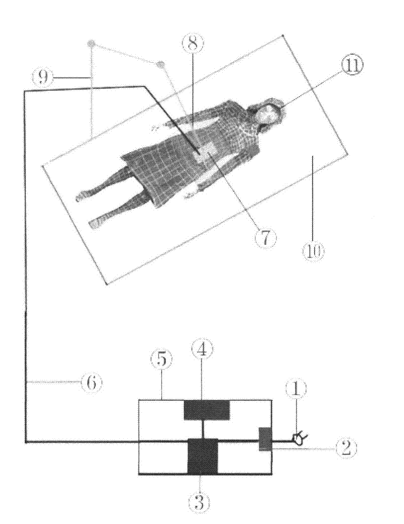 Method and device for treating enterogastritis with ultrasonic wave