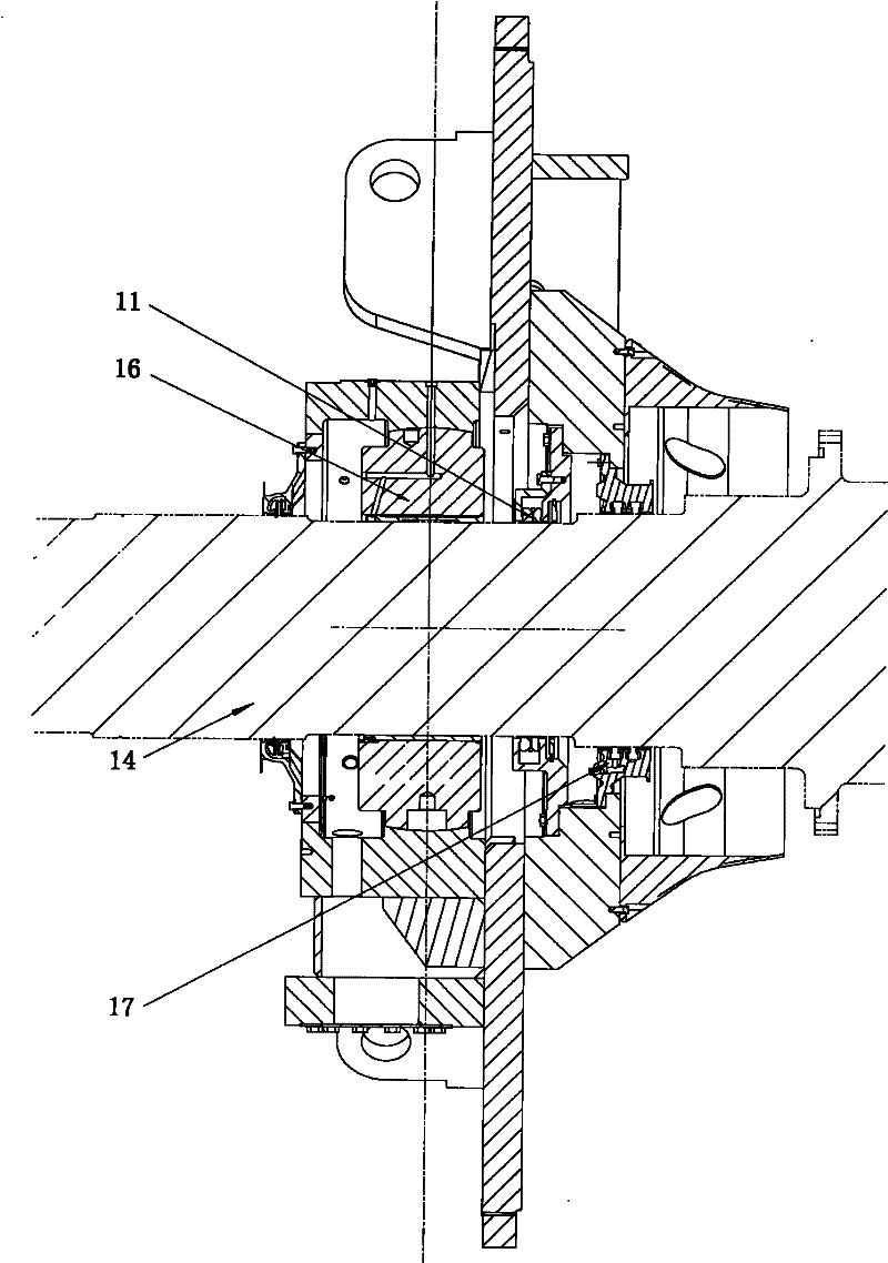 Oil-retaining structure inside bearing pad machine for large-scale turbogenerator rotor dynamic balance test