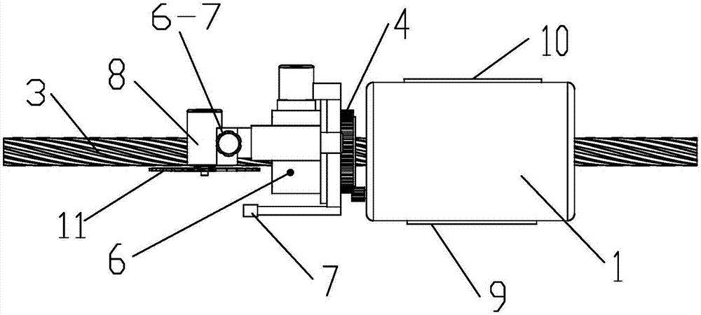 Multi-dimensional removal device for overhead transmission line fittings