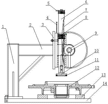 Working table for installing mechanical seal of water pump