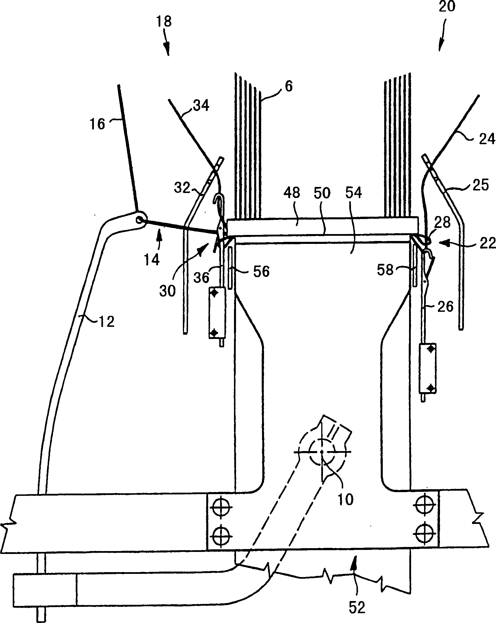 Narrow fabric needle loom for producing a strip-shaped tissue, and corresponding strip-shaped tissue