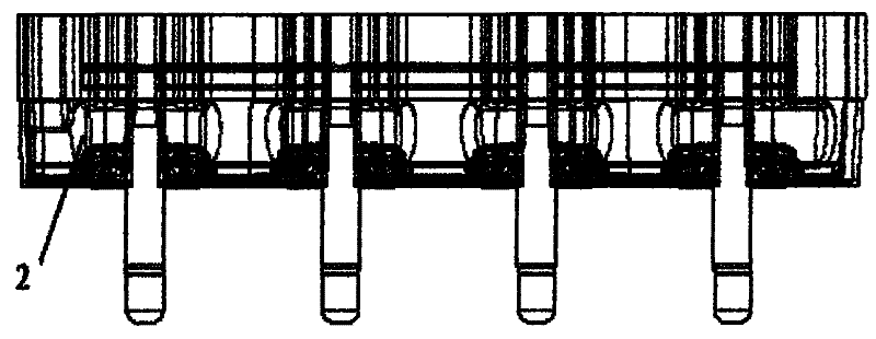 Spark plug hole precast process for casting engine aluminum alloy cylinder cover by gravity