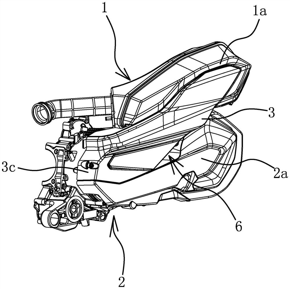 Air inlet structure of motorcycle engine