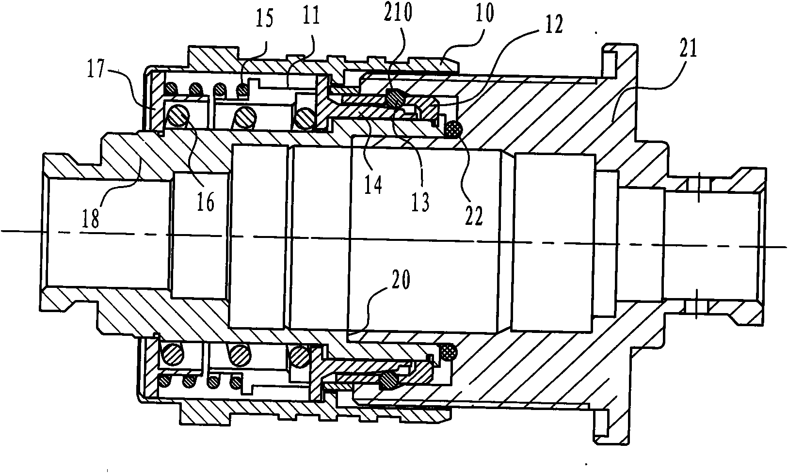 High power radio frequency connector capable of quickly locking and separating