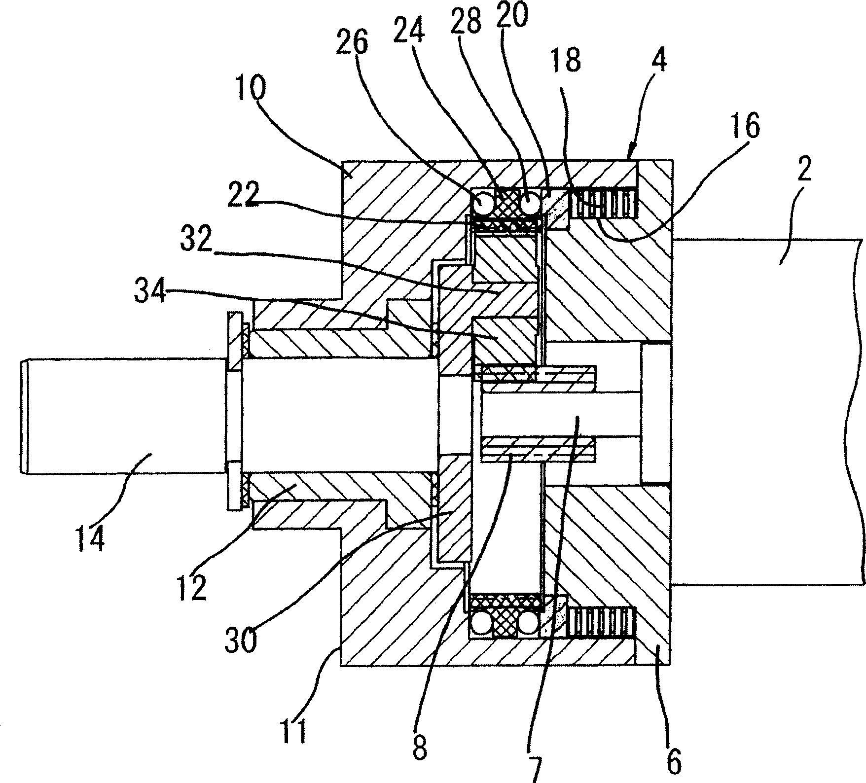 Planetary gear type reduction gear with torque limiter