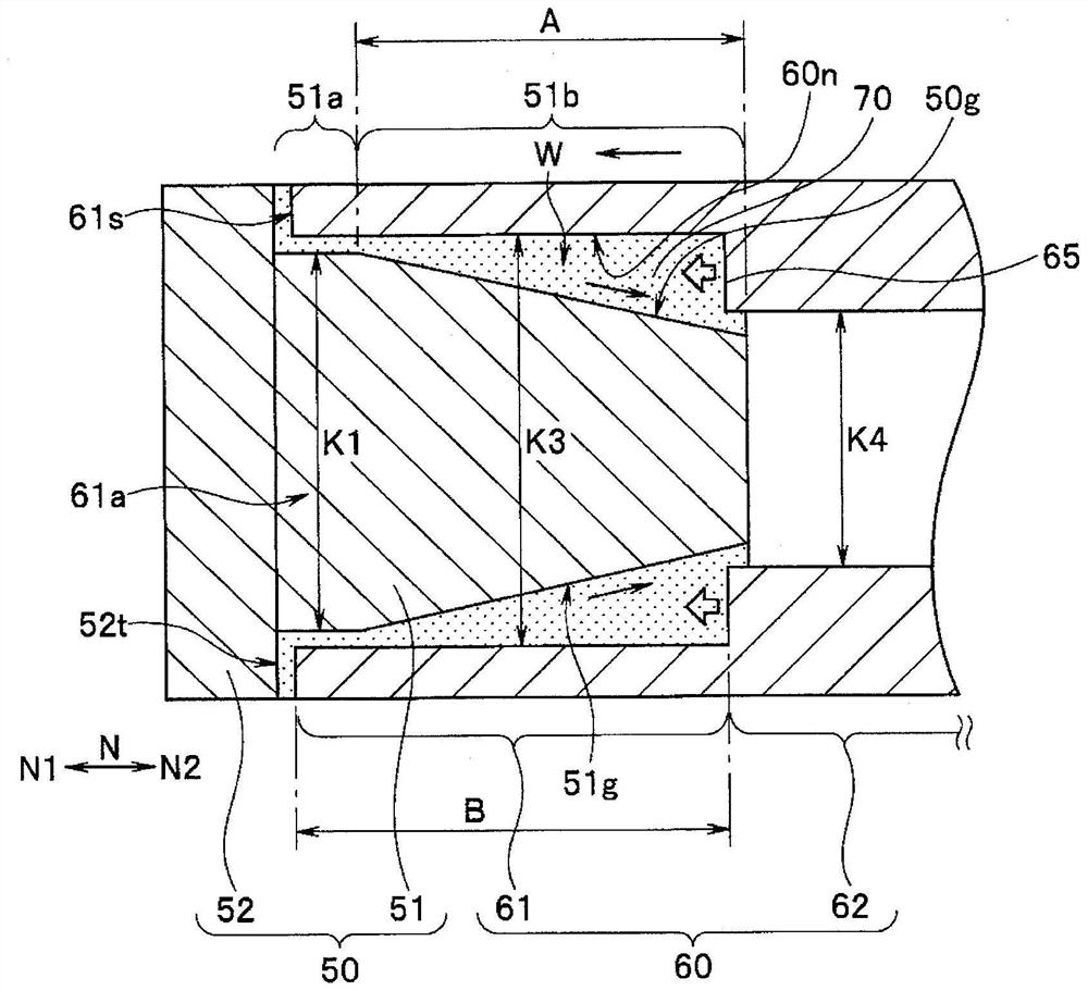 Bonded structure of endoscope