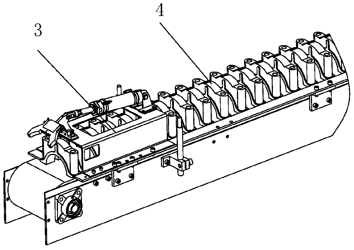 A material conveying and automatic loading and unloading system for main bearing cap processing