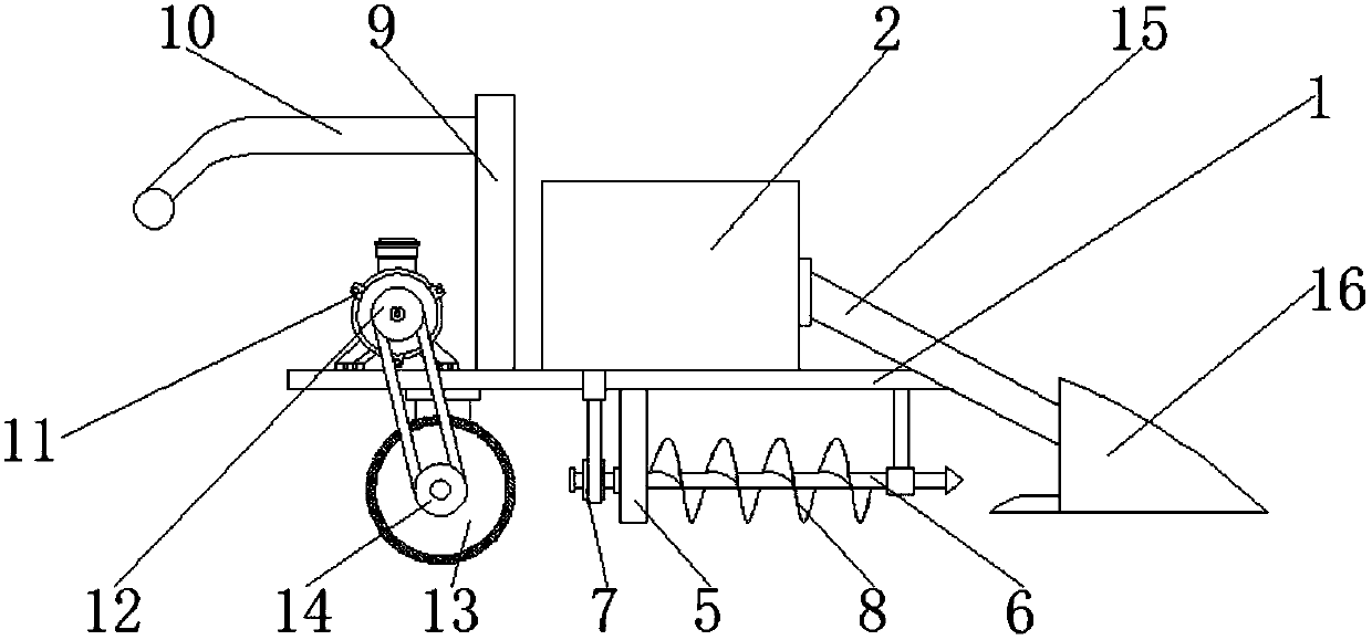 Trenching device for planting tung oil trees