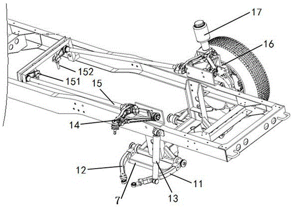 Active return-to-middle control system of electric wheel suspension