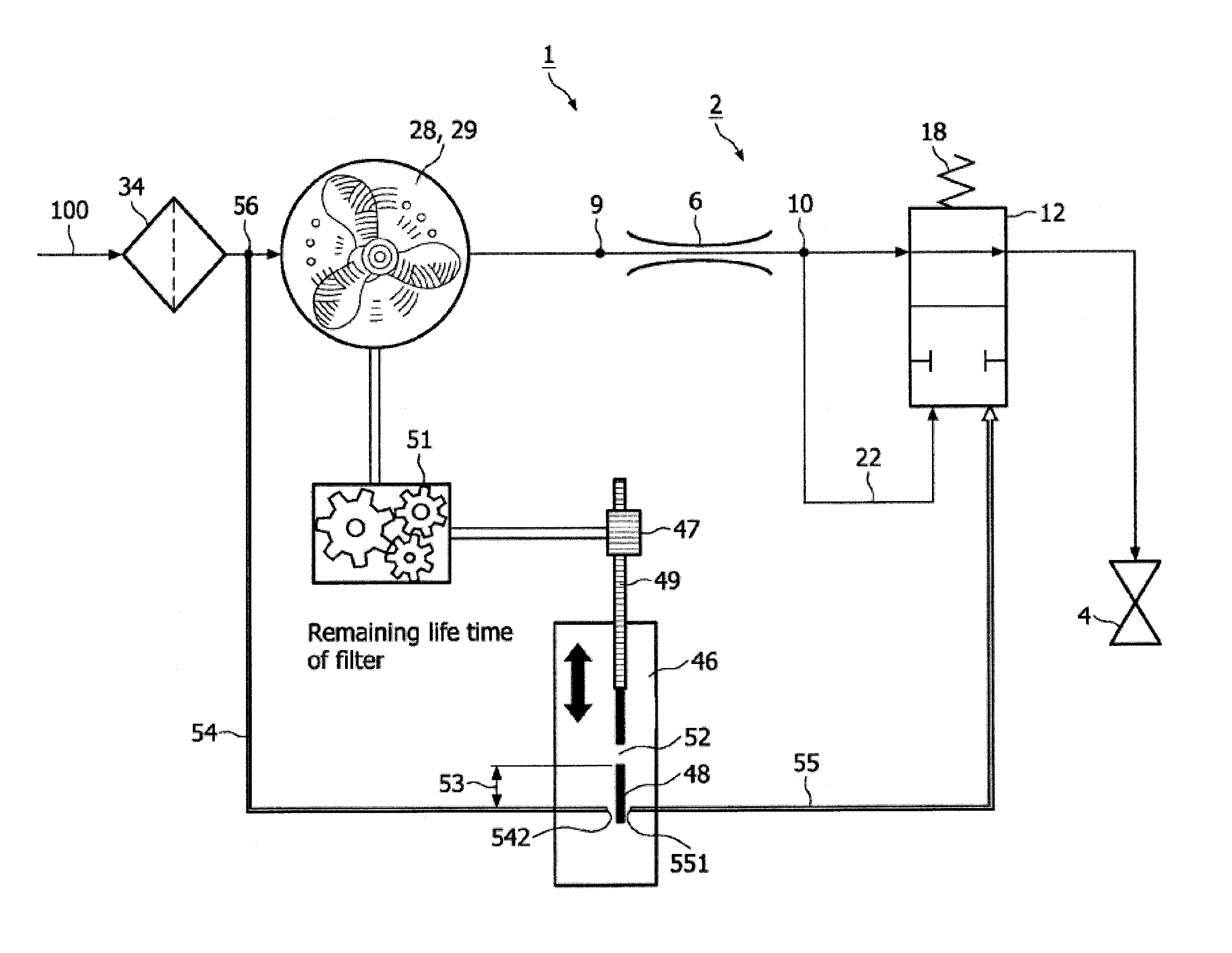 Water appliance having a flow control unit and a filter assembly
