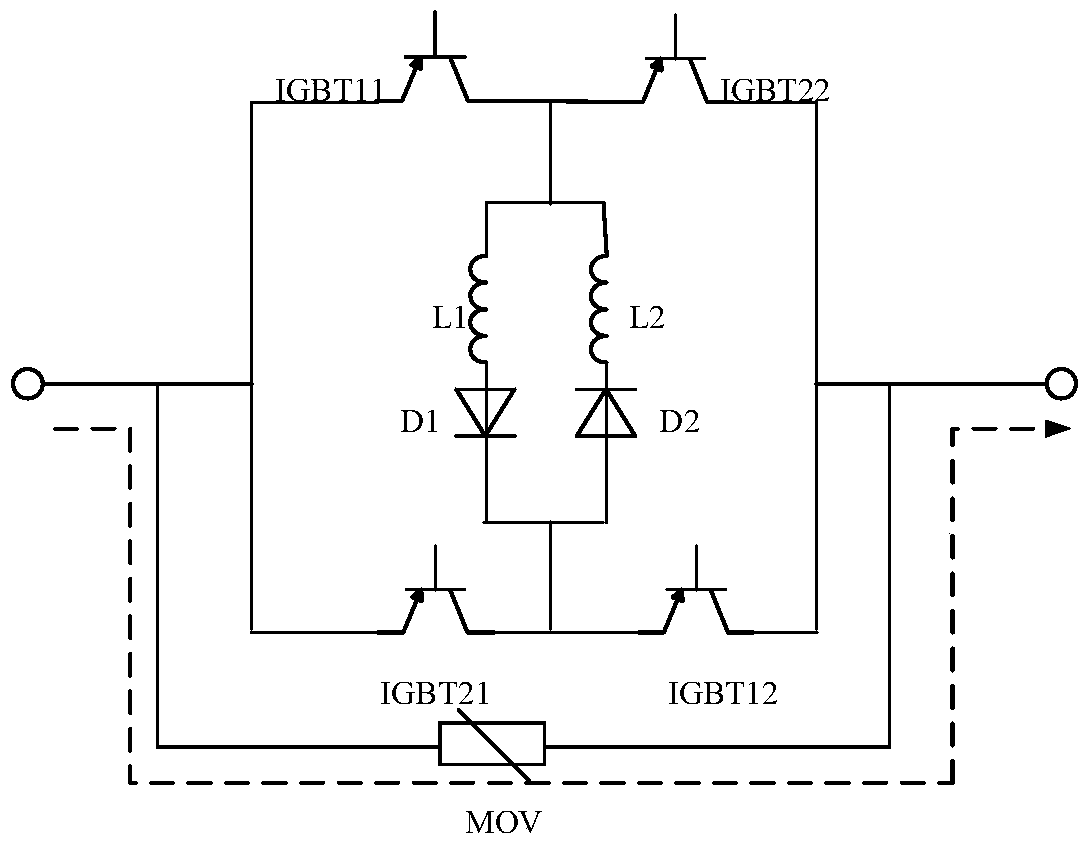A topology of hvdc current limiter