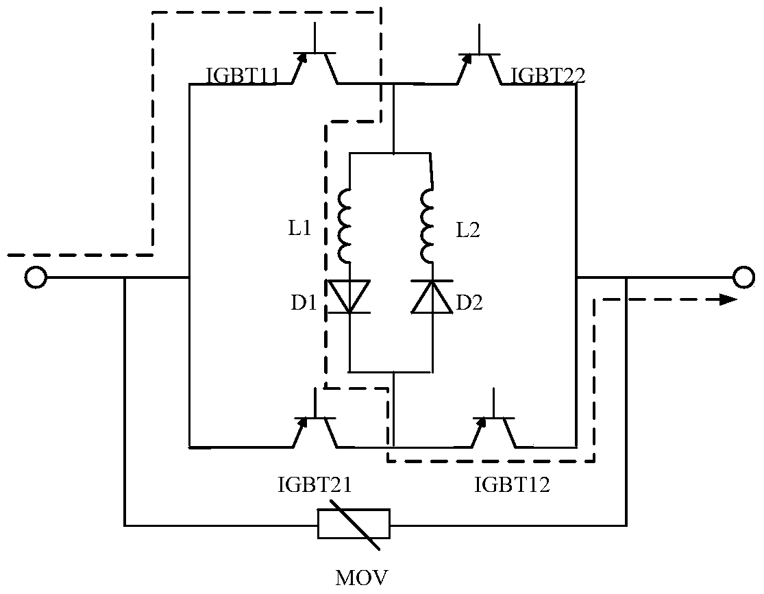 A topology of hvdc current limiter