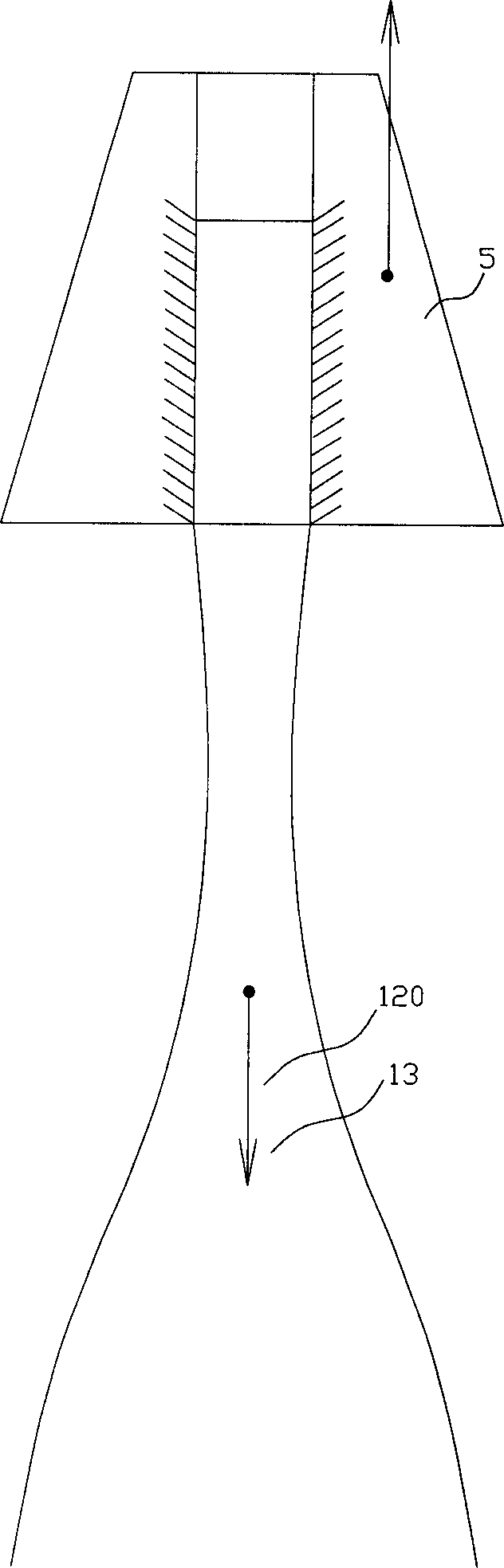 Reverse squeezing fixing method and device for ligament